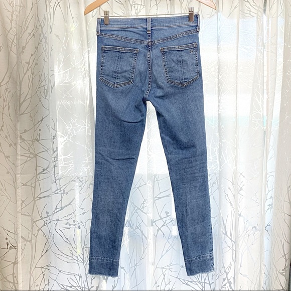 Rag & bone high rise waist ankle skinny crop cropped light blue jeans pants - Picture 6 of 13
